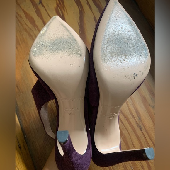 Giorgio Armani Purple Suede Pumps - Picture 5 of 9
